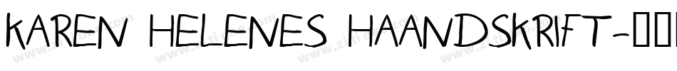 Karen Helenes haandskrift字体转换